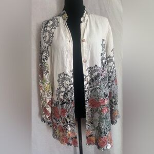 Citron Santa Monica Silk Floral Blouse